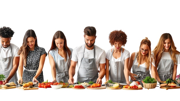 Zespół przy wspólnym gotowaniu